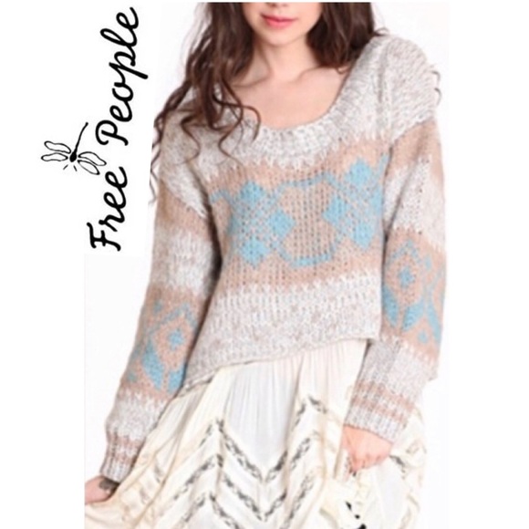 Free People Sweaters - Free People Fair Isle Chunky Cropped Sweater